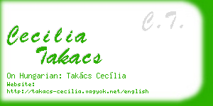 cecilia takacs business card