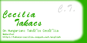 cecilia takacs business card